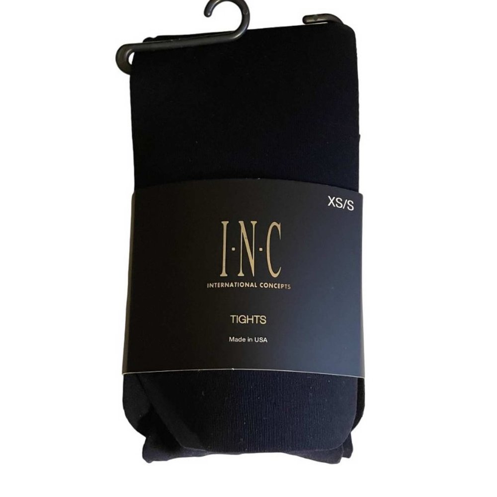 INC INTERNATIONAL CONCEPTS Core Opaque Tights XS/S - Picture 2 of 3